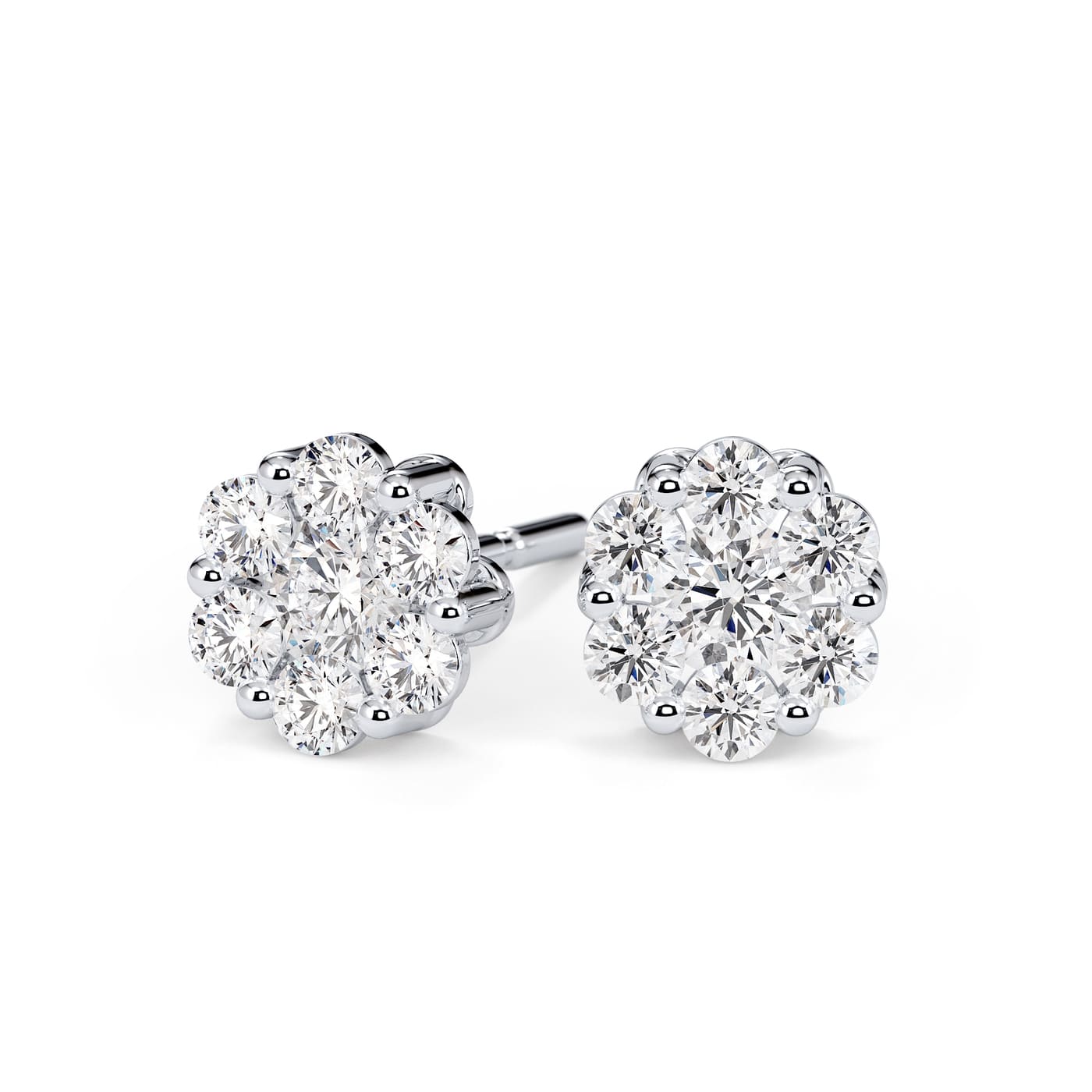 Earrings with diamonds