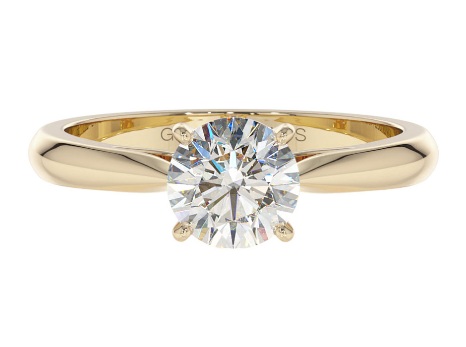 A ring with a diamond 1.01 ct