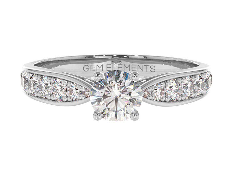 Ring with diamonds 0.76 ct